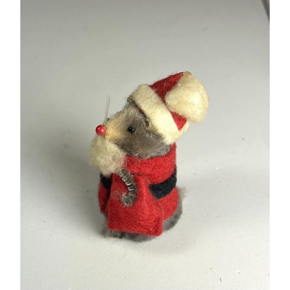 4 Vintage Dollhouse Miniatures Santa Mouse Mrs Claus Jewelled Christmas Tree - Picture 14 of 16